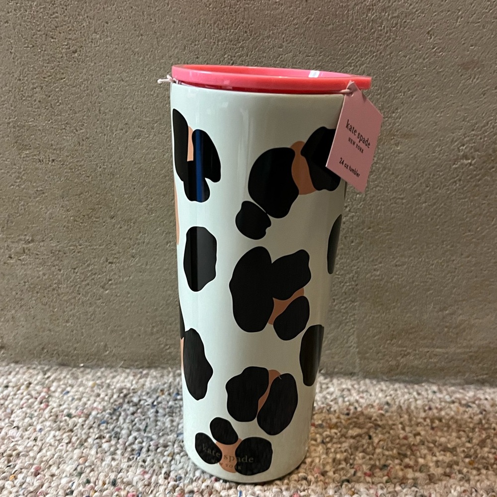 🆕 Kate Spade Forest Feline Stainless Steel Tumbler 24 oz - Picture 2 of 13